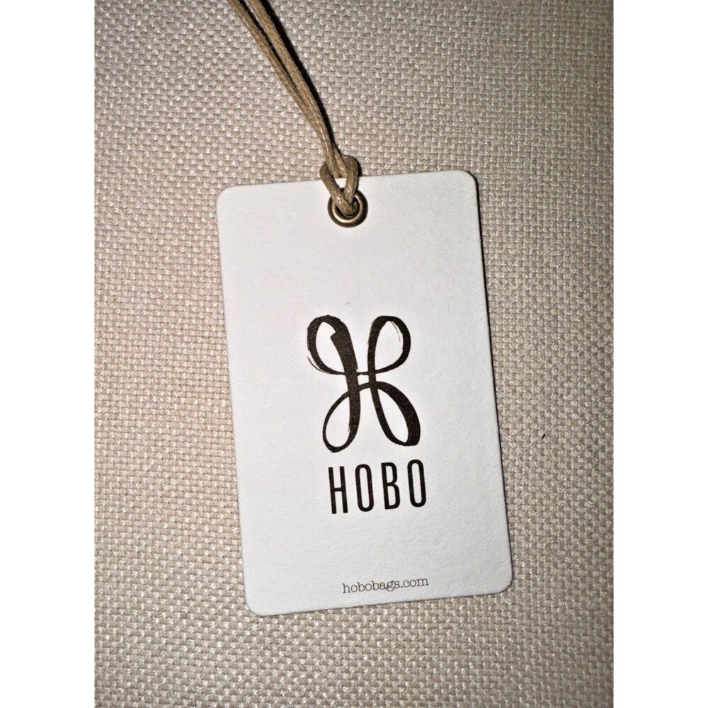 HOBO Black Leather Double Tassel Keychain with Gold Hardware - Picture 3 of 6